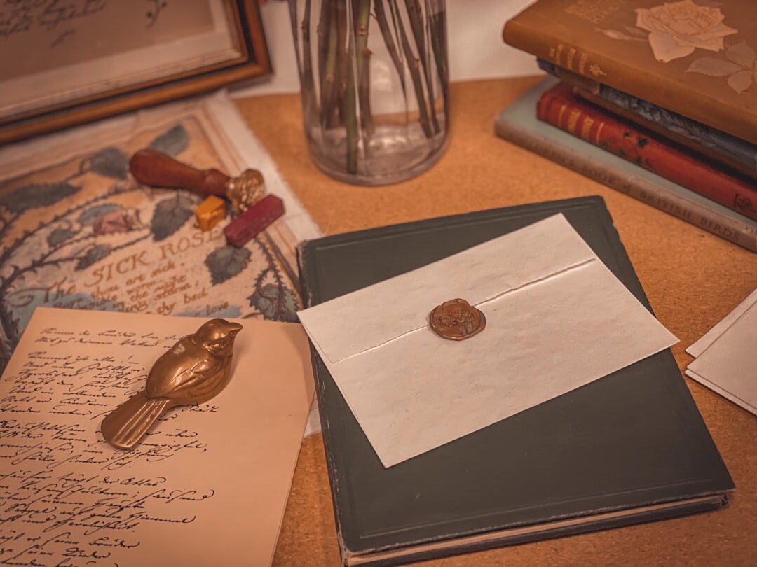 Notary stamp and seal pressed on an official document